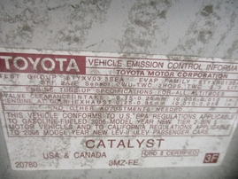 2006 TOYOTA SOLARA SE 3.3L AT Z15115